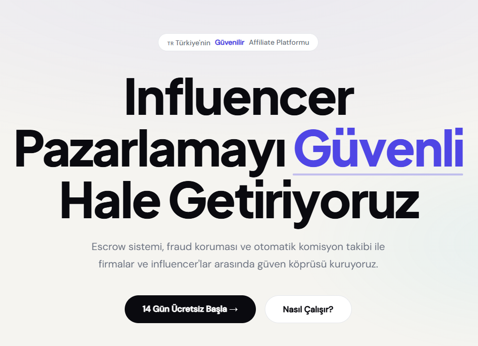 Influencer Ortaklık Sistemi