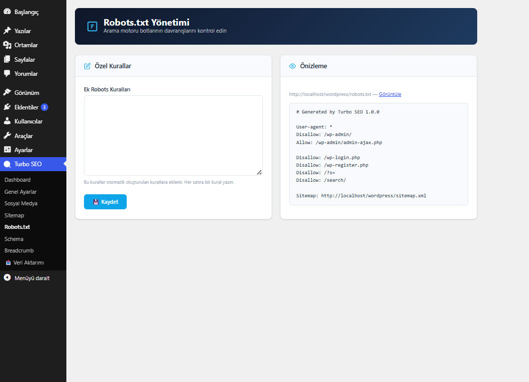 Wordpress Seo Modül